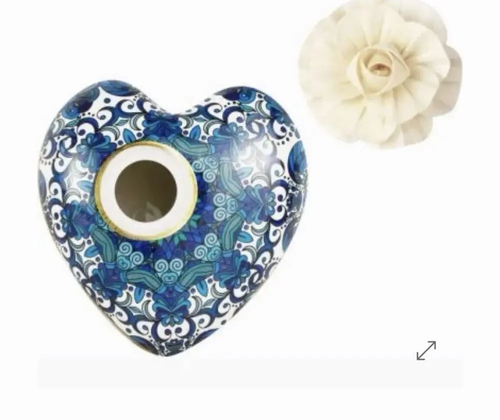 Baci Milano Diffuser Porcelain Cobalt Blue & White Air Freshener Bud Vase